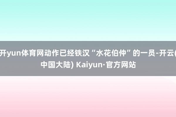 开yun体育网动作已经铁汉“水花伯仲”的一员-开云(中国大陆) Kaiyun·官方网站