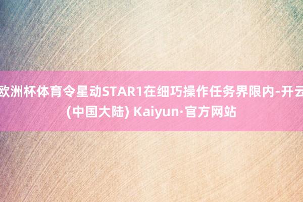 欧洲杯体育令星动STAR1在细巧操作任务界限内-开云(中国大陆) Kaiyun·官方网站