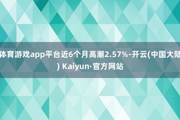 体育游戏app平台近6个月高潮2.57%-开云(中国大陆) Kaiyun·官方网站